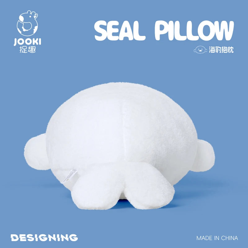45CM Lovely Seal Plush Pillow Simulation Marine Animal Doll Soft Round Seal Plushie Cushion Toy Birthday Gifts