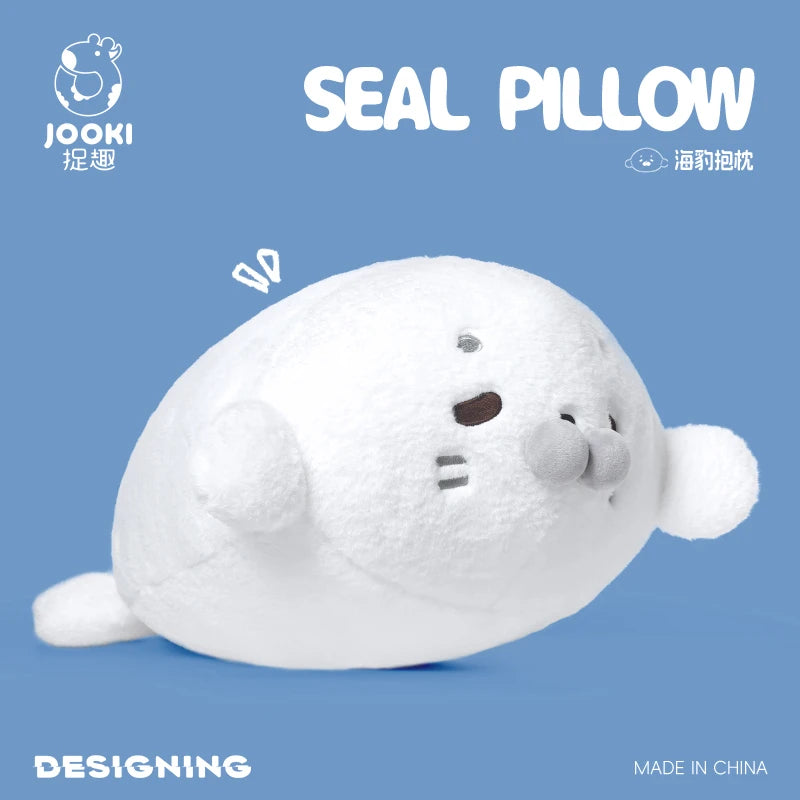 45CM Lovely Seal Plush Pillow Simulation Marine Animal Doll Soft Round Seal Plushie Cushion Toy Birthday Gifts