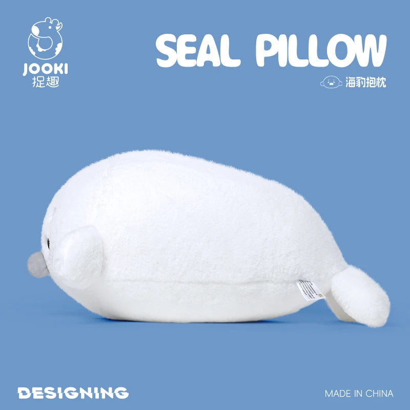 45CM Lovely Seal Plush Pillow Simulation Marine Animal Doll Soft Round Seal Plushie Cushion Toy Birthday Gifts