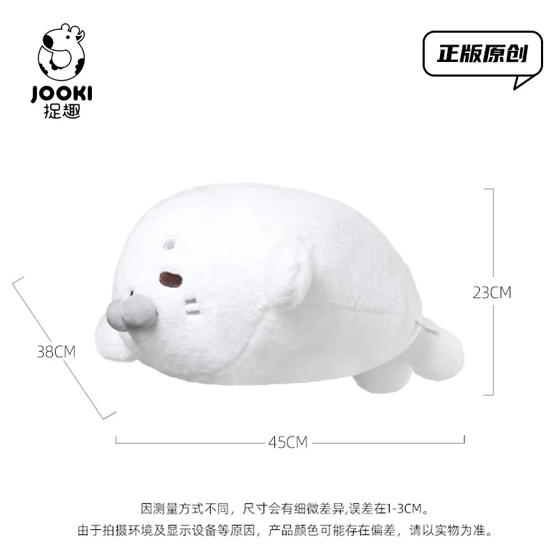 45CM Lovely Seal Plush Pillow Simulation Marine Animal Doll Soft Round Seal Plushie Cushion Toy Birthday Gifts