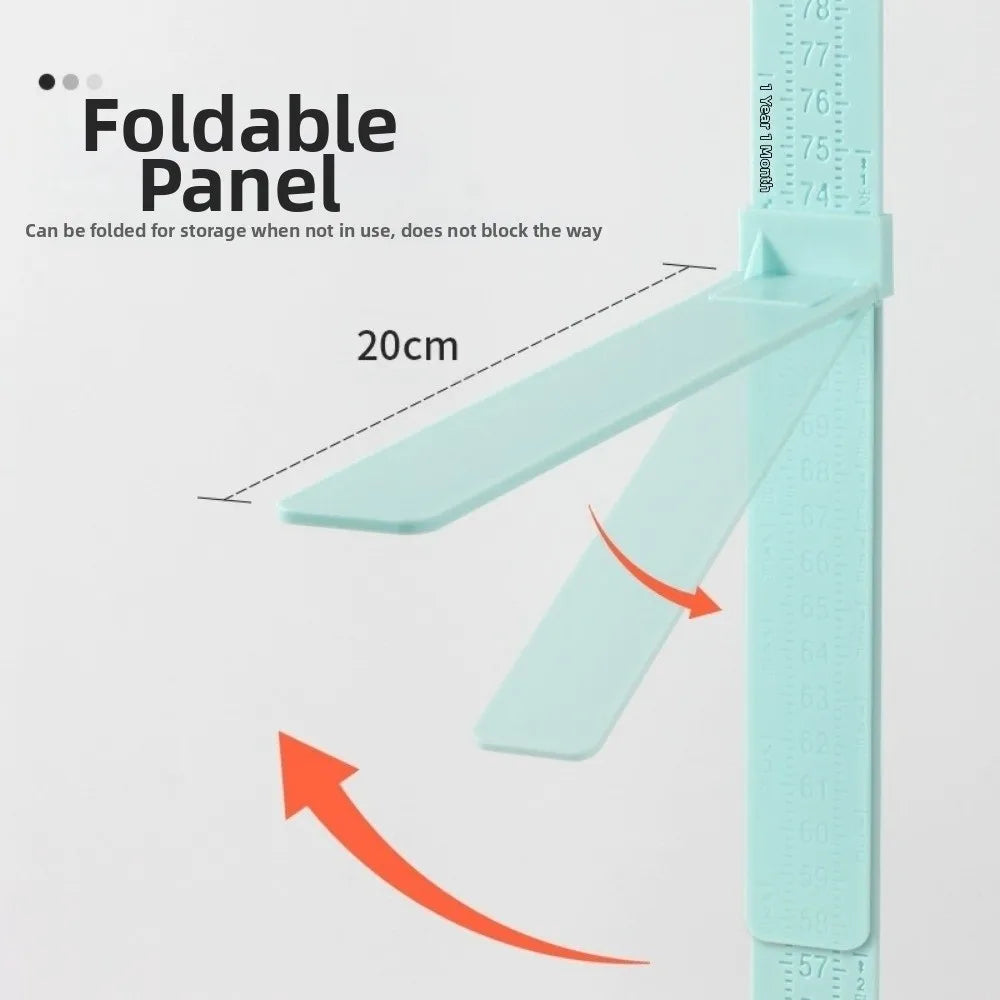 0-2M Height Ruler Sliding Measuring Wall Sticker Baby Growth Chart High Precision Foldable Height Measurement Guage Meter