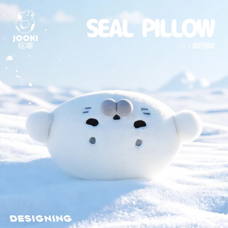 45CM Lovely Seal Plush Pillow Simulation Marine Animal Doll Soft Round Seal Plushie Cushion Toy Birthday Gifts