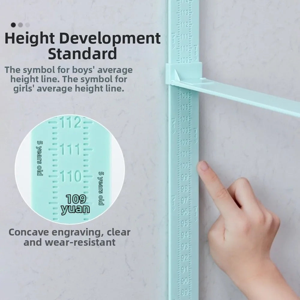 0-2M Height Ruler Sliding Measuring Wall Sticker Baby Growth Chart High Precision Foldable Height Measurement Guage Meter