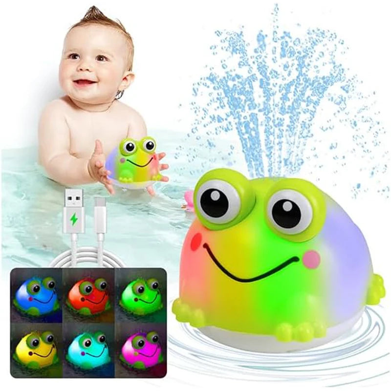 Baby Bath Toys Toddler Bath Toys for Kids Light Up Whale Bath Toys Sprinkler Pool Water Table Infant Toys Bathtub Fountain Toy